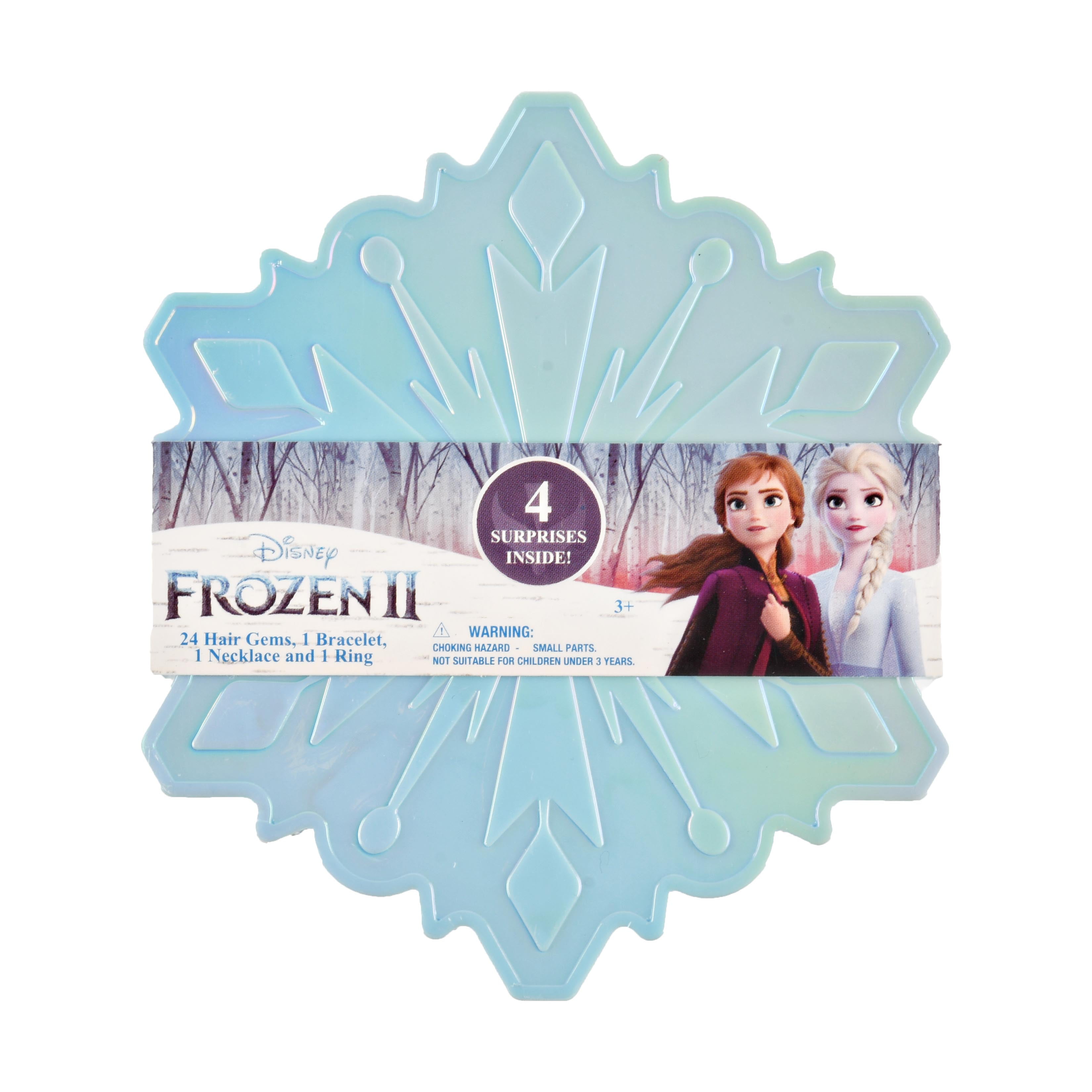 Disney Frozen Kid-Friendly Party Decoration Kits with Snowflake Bows, Hair Gem, Plastic Blue & White