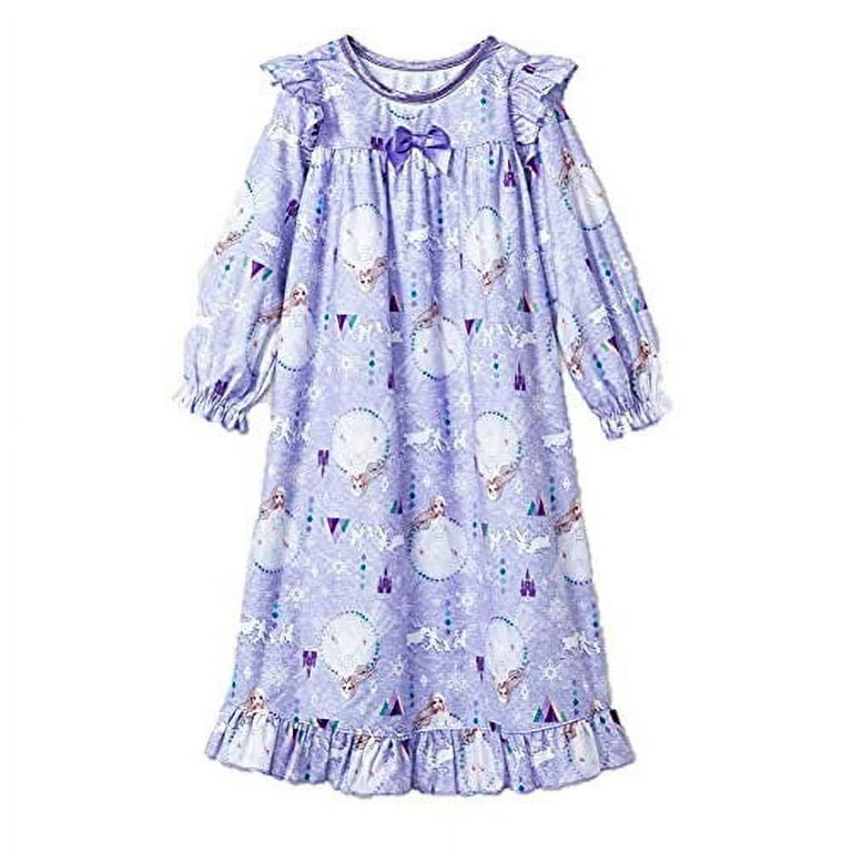 Frozen II Toddler Girls Elsa Purple Snowflake Granny Nightgown