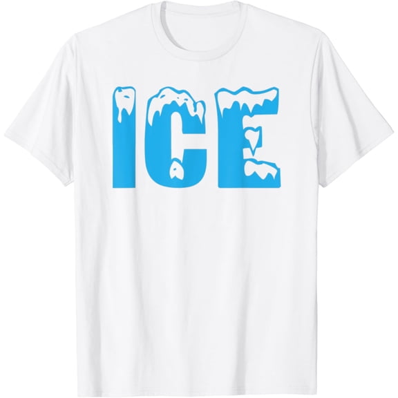 Frozen Ice Bag Logo 2022 Funny Halloween Costume Icy Letters T-Shirt All Size S-5XL