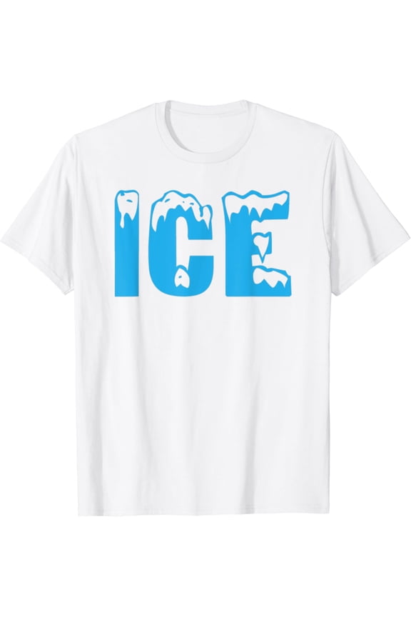 Frozen Ice Bag Logo 2022 Funny Halloween Costume Icy Letters T-Shirt All Size S-5XL