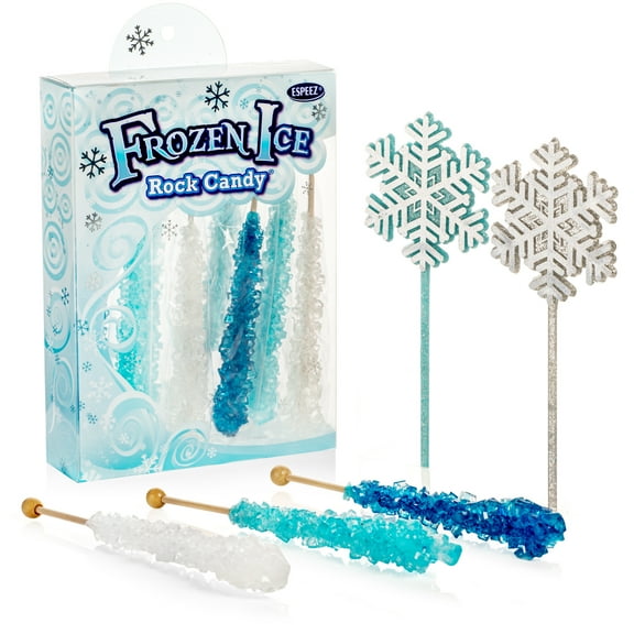 Frozen Ice Rock Candy On a Stick, 10 Ct. Wrapped, 2 Ice Queen Wands