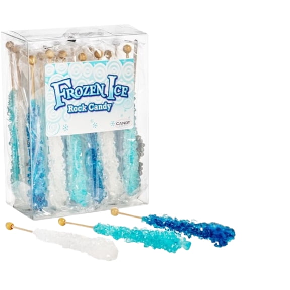 Frozen Ice Rock Candy On a Stick, 18 Ct. Wrapped, 3 Ice Queen Wands