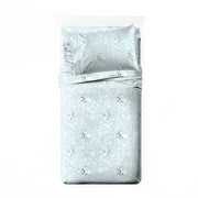 Disney Frozen Icy Adventure 3-Piece Twin Sheet Set, Kids, White and Blue