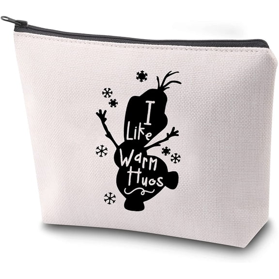 Frozen Inspired Gift I Like Warm Hugs Zipper Pouch Makeup Bag