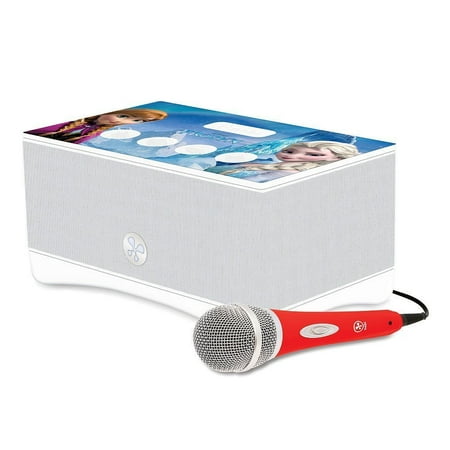 eKids - Frozen II Bluetooth MP3 Karaoke System - White/Light Blue