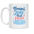 thumbnail image 1 of Frozen Lake Full Heart Design - Nature Lover - 11 oz Ceramic Coffee Mug, 1 of 3
