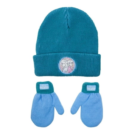 Frozen Licensed Toddler Boys or Girls Knit Beanie Hat and Gloves Set, 2-Piece, One Size