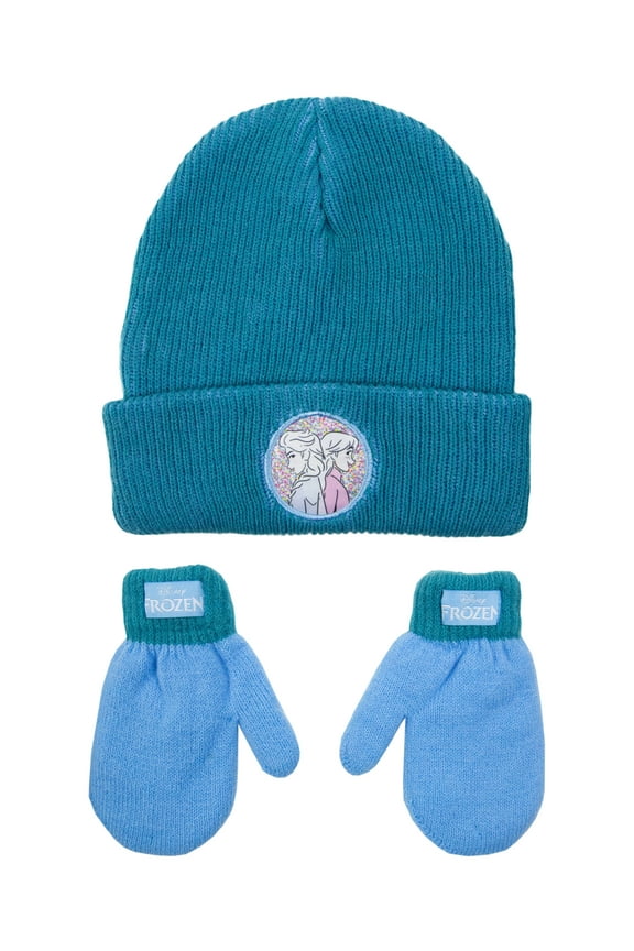 Frozen Licensed Toddler Boys or Girls Knit Beanie Hat and Gloves Set, 2-Piece, One Size