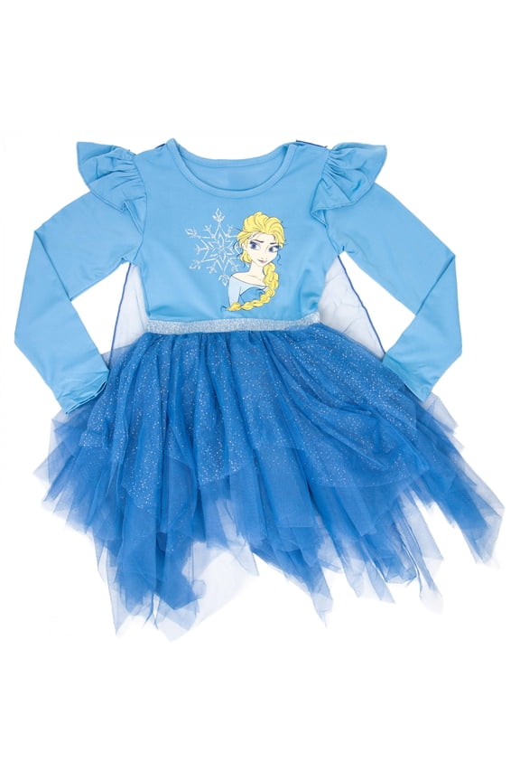 Frozen Long Sleeve Girl's Ballerina Tutu Dress-Toddler 3T