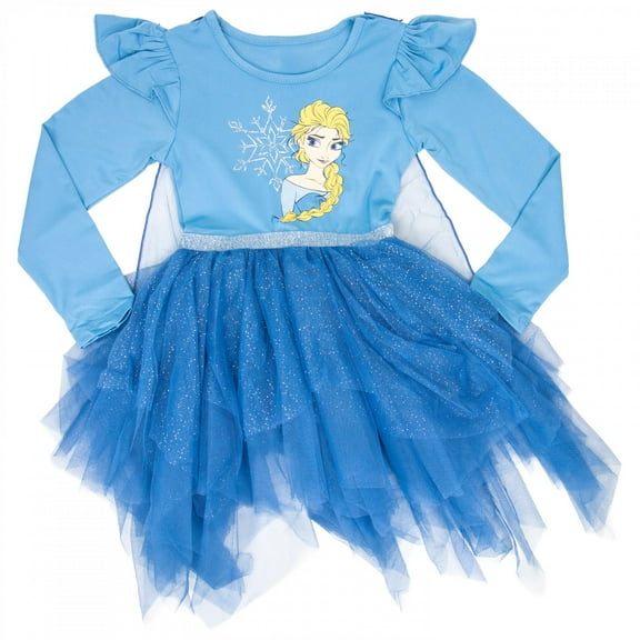 Frozen Long Sleeve Girl's Ballerina Tutu Dress-Toddler 3T