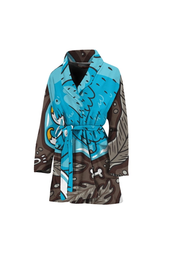 Frozen Mammoth And Fossil Women Bathrobe One Size Univeral Fits, Archaeological Fossils Fashion Lightweight Plush Fleece Long Robe For Women