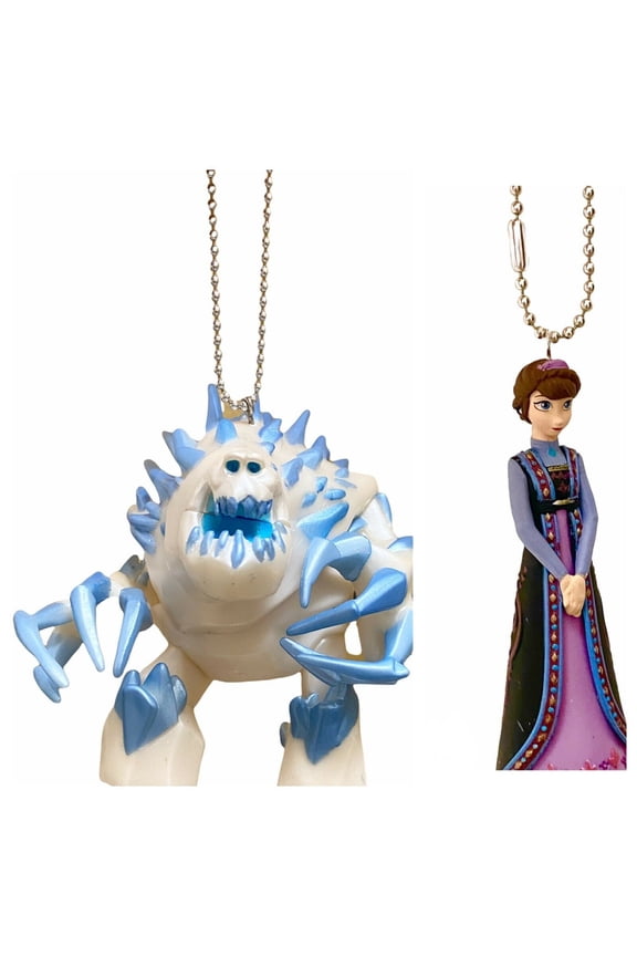 Frozen Marshmallow & Queen Iduna Pvc Keychain Dangler Key Chain Ornament Figure
