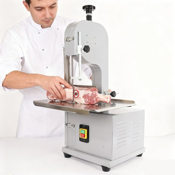 Frozen Meat Bone Cutter with 8 Blades, 2000W Metal Bone Sawing Machine, Cutting Height 0.04-9.8in With 8 x Imported, For Factory Frozen Bone, Beef