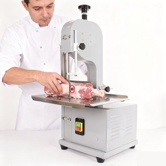 Frozen Meat Bone Cutter with 8 Blades, 2000W Metal Bone Sawing Machine, Cutting Height 0.04-9.8in With 8 x Imported, For Factory Frozen Bone, Beef
