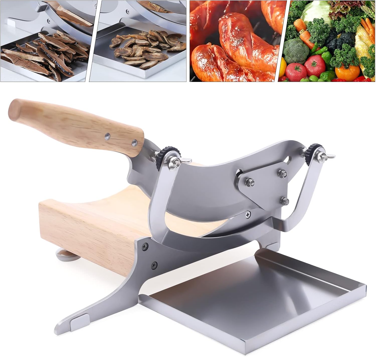 Frozen Meat Slicer Home Manual Stainless Steel Meat Cutter, 0-0.47 ...