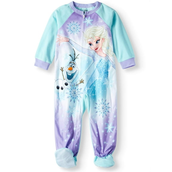 Frozen Microfleece Footed Blanket Sleeper (Toddler Girls)