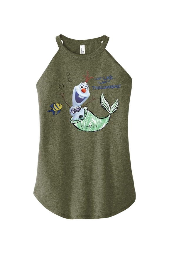 Frozen - Olaf Presents - Olaf Ariel -Juniors High Neck Tank Top