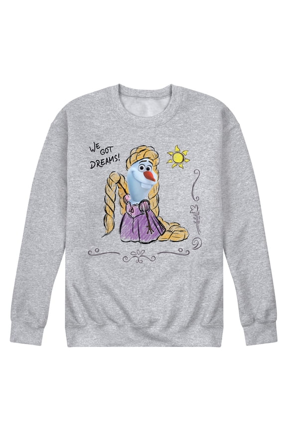 Frozen - Olaf Presents - Olaf Tangled - Men's Crew Neck Fleece Pullover