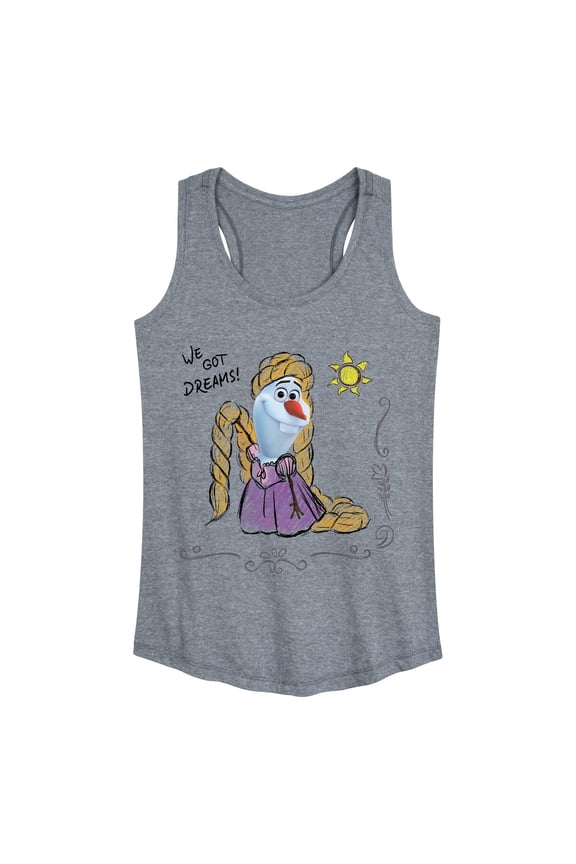 Frozen - Olaf Presents - Olaf Tangled - Women's Racerback Tank Top
