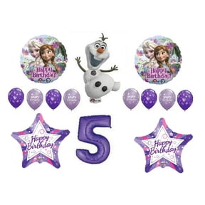 Frozen Olaf Purple 5th Disney Movie BIRTHDAY PARTY Balloons Decorations Supplies by Anagram