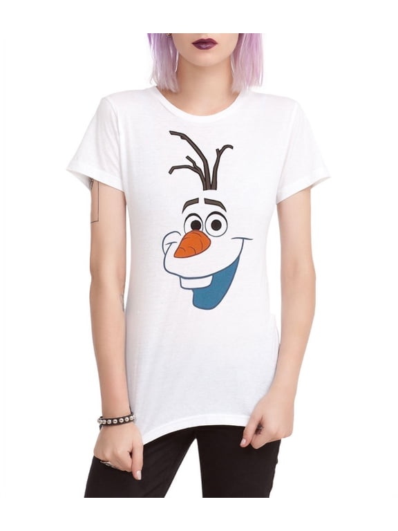 Frozen Olaf Smiley Face Junior T-Shirt
