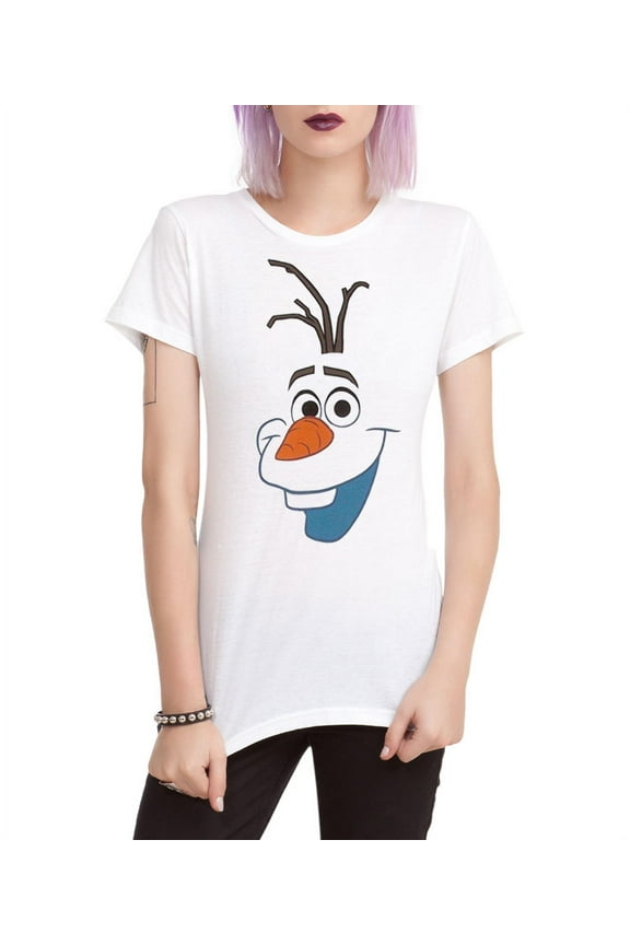 Frozen Olaf Smiley Face Junior T-Shirt