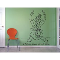 Frozen Olaf and Sven Let It Go Disney Cartoon Wall Sticker Art Decal for Girls Boys Kids Room Bedroom Nursery Kindergarten House Fun Home Decor Stickers Wall Art Vinyl Decoration Size (20x18 inch)