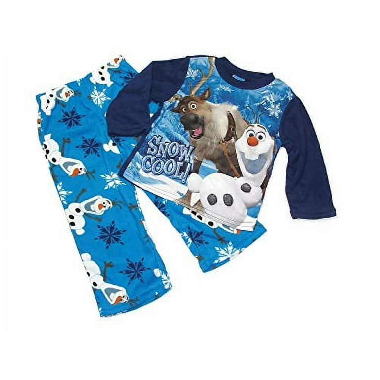 Kids PJs: 'Snow Cool' Frozen Olaf and Sven Boy's Fleece Pajama Set