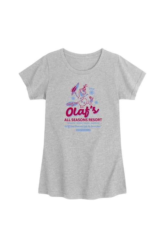 Frozen - Olaf's All Seasons Resort - Toddler Girls Fitted Short Sleeve T-Shirt