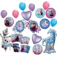 thumbnail image 1 of Frozen Party Supplies Birthday 8 Guest Dining Decoration Kit and Balloon Bouquet, 1 of 10