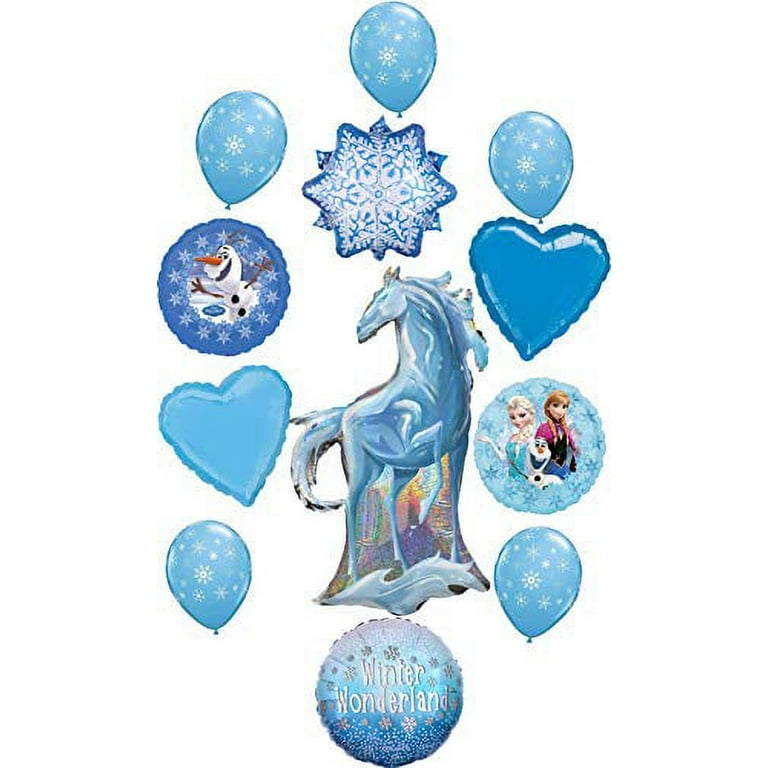 Mayflower Products Frozen 3rd Birthday Party Supplies Olaf, Elsa and Anna Balloon Bouquet Decorations Pink #3