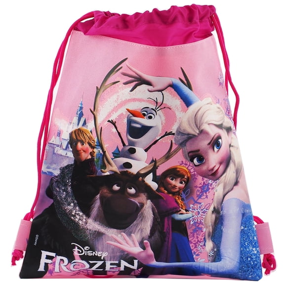Frozen Pink Drawstring Bag