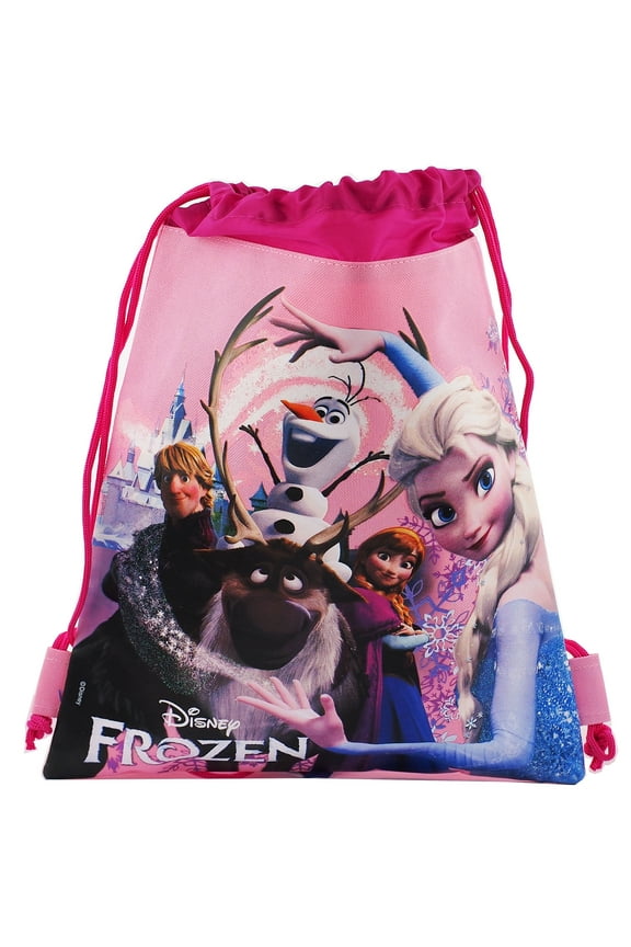 Frozen Pink Drawstring Bag
