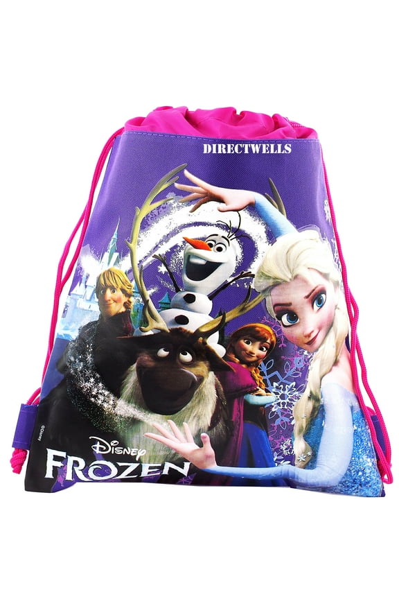 Frozen Purple Drawstring Bag