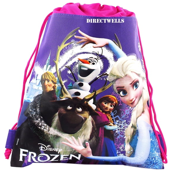 Frozen Purple Drawstring Bag