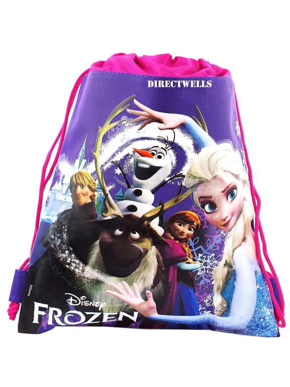 Frozen Purple Drawstring Bag