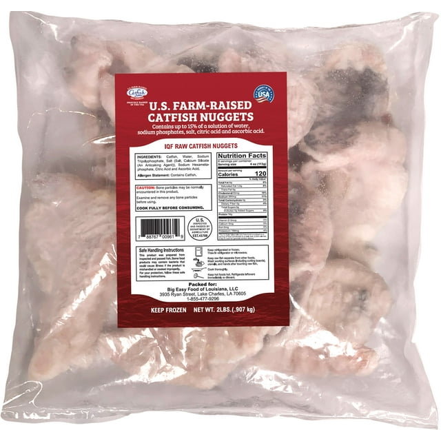 Frozen Raw US FarmRaised Catfish Nuggets, 2 lb