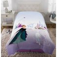 thumbnail image 1 of Disney Frozen Royally Cool Twin Size Comforter, Reversible 64"L x 86"W, 1 of 5