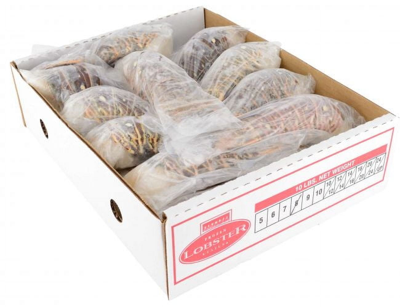 Frozen Seafood Warm Water Lobster Tail, 10 Pound -- 1 Each.