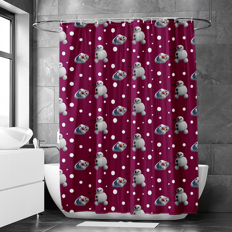 Frozen Shower Curtain Fun Shower Curtain Window Shower Curtain Waterproof Shower Hooks Kids Bathroom Decor