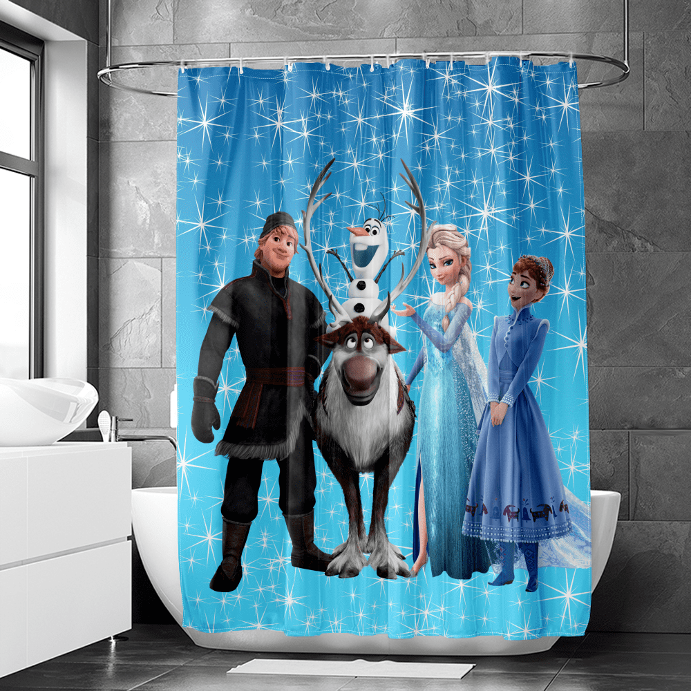 Frozen Shower Curtain, Girls Shower Curtains For Bathroom Waterproof