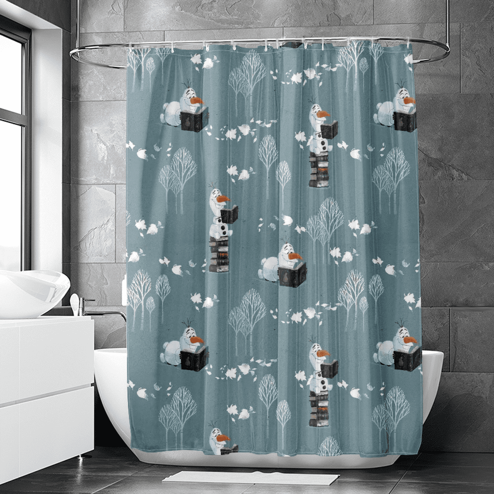Frozen Shower Curtain, Portable Shower Curtain Waterproof Shower Curtain  Shower Hooks For Bathroom Curtain Shower Curtain Girls Bathroom