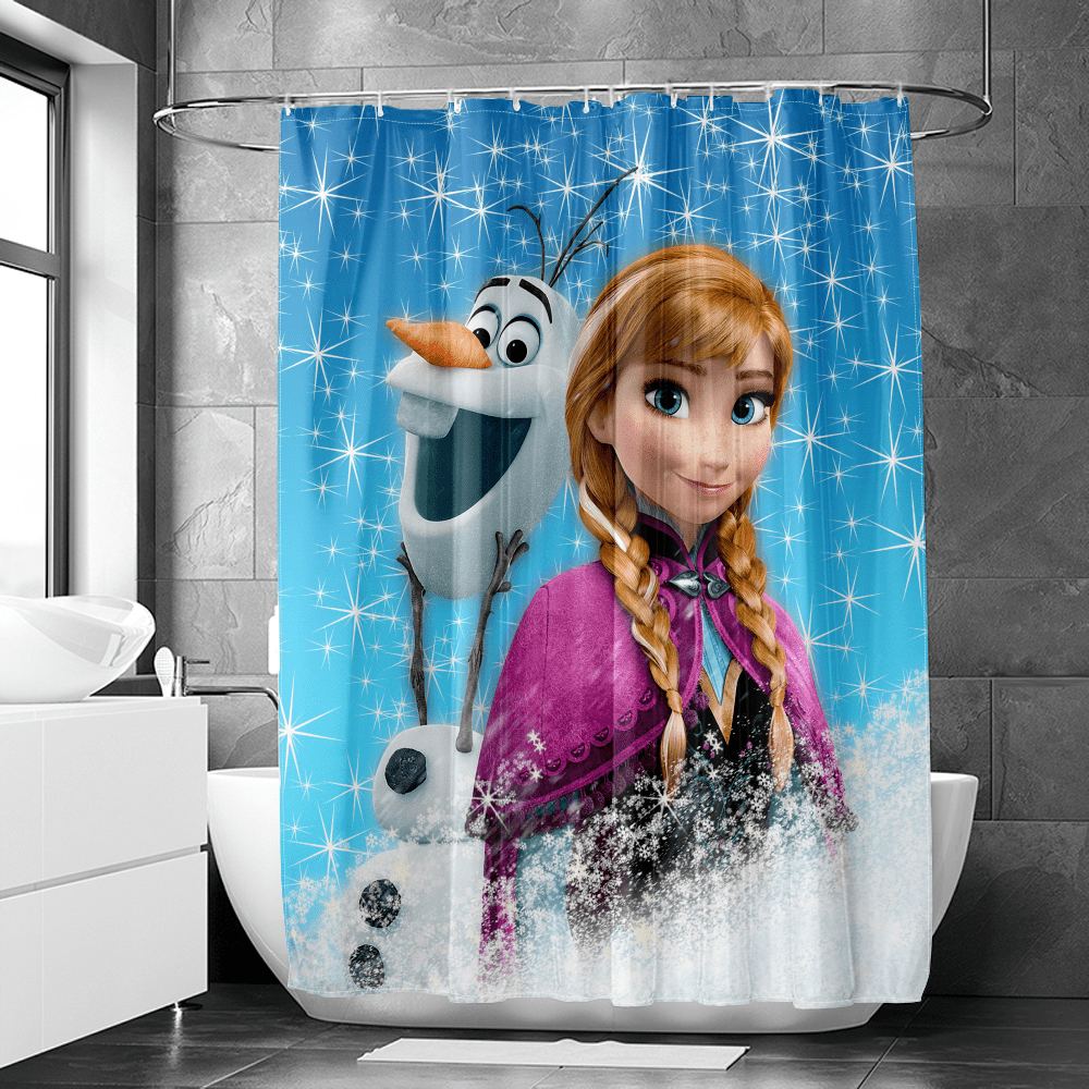 Frozen Shower Curtain, Stand Up Shower Curtains Waterproof Shower
