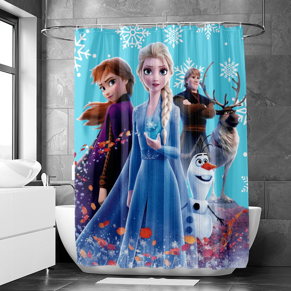 Frozen Shower Curtain, Waterproof Shower Curtains Waterproof Shower Shower  Hooks For Curtain Toddler Curtains For Girls Bedroom 