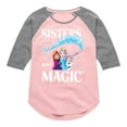 thumbnail image 1 of Frozen - Sister Are Magic - Toddler And Youth Girls Raglan Graphic T-Shirt, 1 of 5