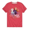 thumbnail image 1 of Frozen - Sisters Always - Toddler And Youth Short Sleeve Graphic T-Shirt, 1 of 5