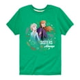 thumbnail image 1 of Frozen - Sisters Always - Toddler And Youth Short Sleeve Graphic T-Shirt, 1 of 5