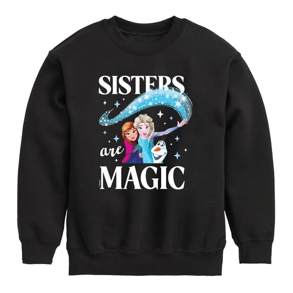 Frozen - Sisters Are Magic - Toddler And Youth Crewneck Fleece Sweatshirt