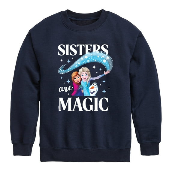Frozen - Sisters Are Magic - Toddler And Youth Crewneck Fleece Sweatshirt