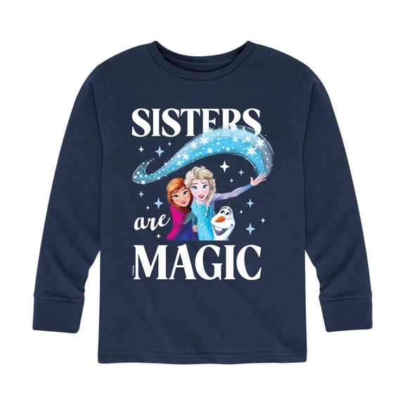 Frozen - Sisters Are Magic - Toddler And Youth Long Sleeve Graphic T-Shirt